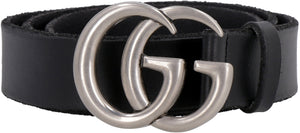 Leather belt with double G buckle-1